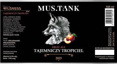 Etykieta kolekcjonerska - Fruit Ale Tajemniczy Tropiciel