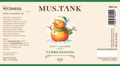 Etykieta kolekcjonerska - Sweet Tangerine -ALE- Z Ciebie Bałwan!