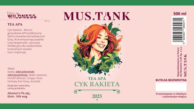 Etykieta kolekcjonerska - TEA APA Cyk Rakieta