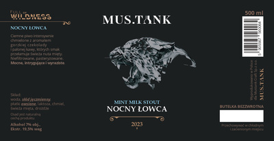 Etykieta kolekcjonerska - Mint Milk Stout Nocny Łowca